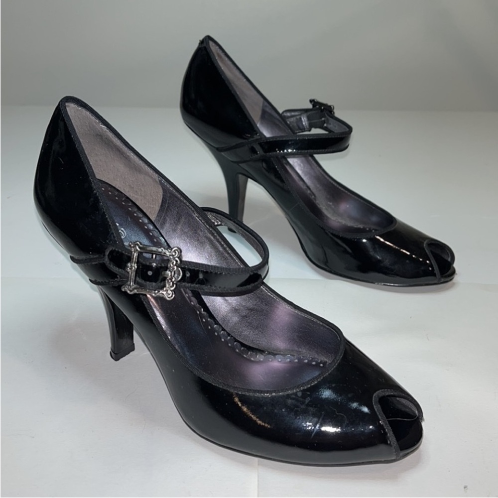 BCBG Black Patent Heels with Strap